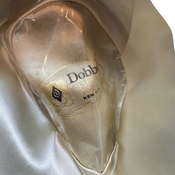 Dobbs Men's 6 7/8 Black Velvet Fedora Bowler Hat Cap 1950's Rope Retro Vintage - Picture 10 of 12